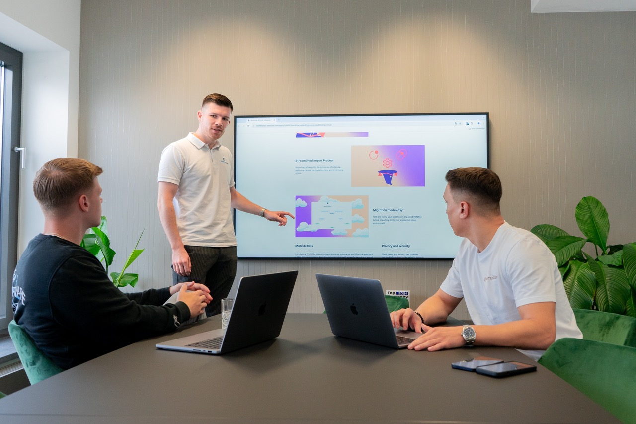 Produktpräsentation am Bildschirm